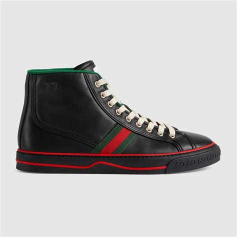 tenis gucci negro hombre|gucci tennis 1977 price.